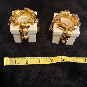 Vintage Lenox Gold Club Candleholder set of 2